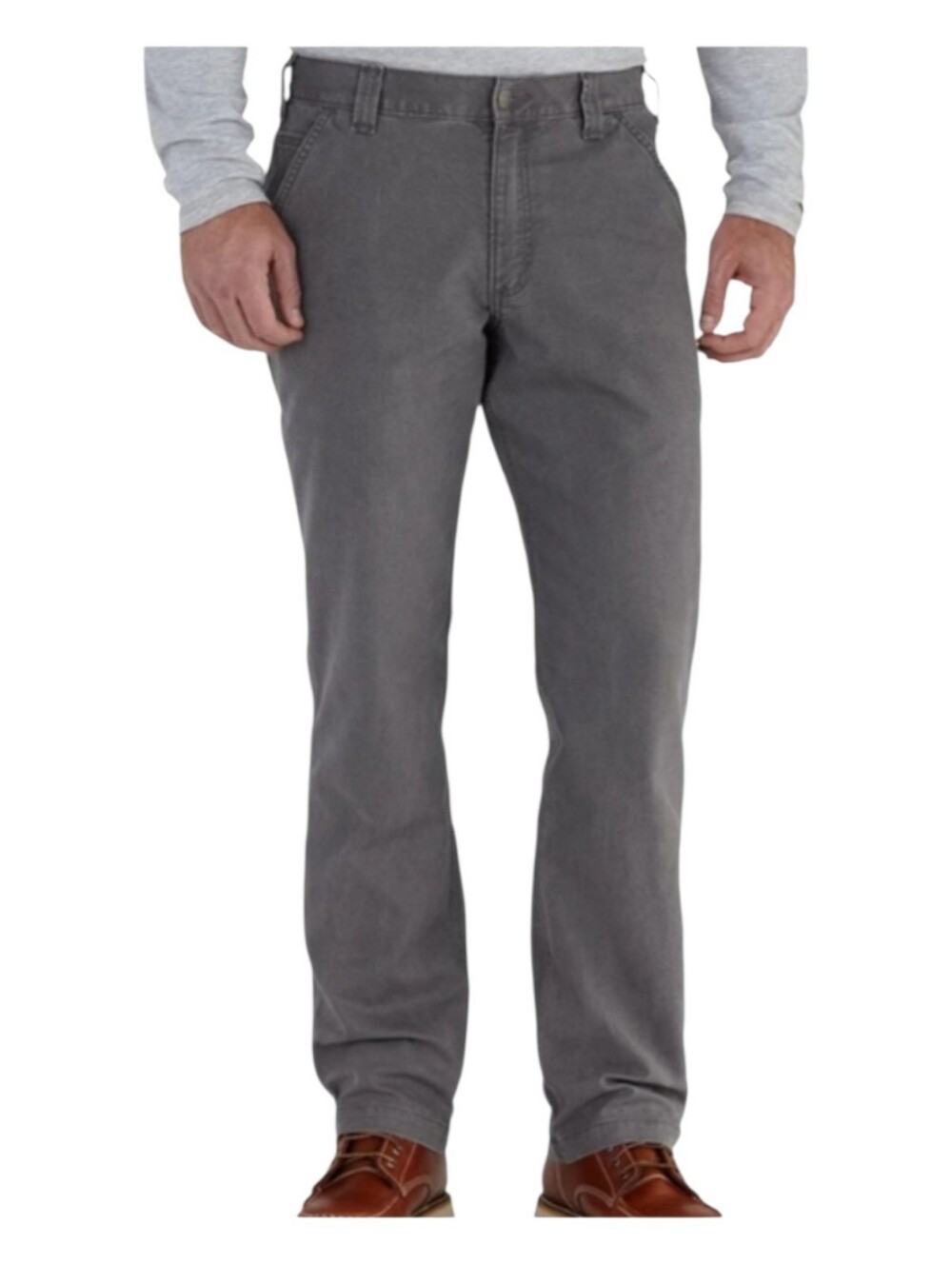 Carhartt men's rugged flex gray canvas workwear utility neutral pants, Size 38